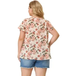 Agnes Orinda Women's Plus Size Chiffon Blouses Tie Neck Tassel Lace Insert Flare Short Sleeve Floral Tops 10 Agnes Orinda Women's Plus Size Chiffon Blouses Tie Neck Tassel Lace Insert Flare Short Sleeve Floral Tops -Agnes Sales Store GUEST 3920927a cdb6 4268 aaea 4002ad1174c3