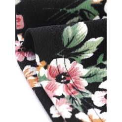 Agnes Orinda Women's Plus Size V Neck Ruffle Hem 3/4 Sleeve Elegant Floral Dresses -Agnes Sales Store GUEST 3983d74a e996 4a4d 93d1 ce0a958f9c68