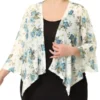 Agnes Orinda Women's Plus Size Fashion Chiffon Floral Lightweight Summer Elegant Shrugs