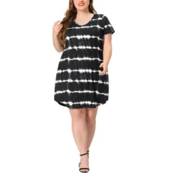 Agnes Orinda Women's Plus Size Tie Dye Trendy V Neck High Low Hem Casual Dresses -Agnes Sales Store GUEST 39fa0958 6bf3 49bc 8bf5 5778d4c7328a