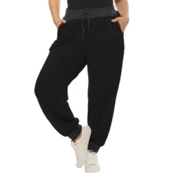 Agnes Orinda Women Plus Size Drawstring Waist Contrast Color Jogger Pants -Agnes Sales Store GUEST 3a66166e 5737 4c80 9589 78adf3f8e9dc