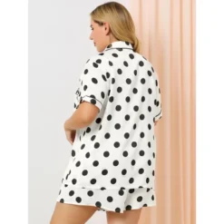 Agnes Orinda Womens Plus Size Bottom Polka Dots Short Sleeve Shirt And Shorts Pajama Set -Agnes Sales Store GUEST 3bef7d05 4b8c 4f78 bd70 5d542d63fb18