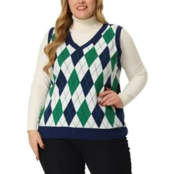 Agnes Orinda Women's Plus Size Cable Knit Sleeveless Pullover Sweater Vest -Agnes Sales Store GUEST 3bf485b5 c0f2 42e5 8826 7192fced3956