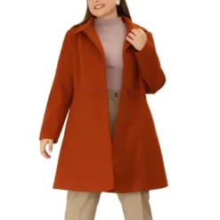 Agnes Orinda Women's Plus Size Notched Lapel Single Breasted Winter Long Pea Coat -Agnes Sales Store GUEST 3ccda897 8316 4ca9 8ad3 ecf7105993ed