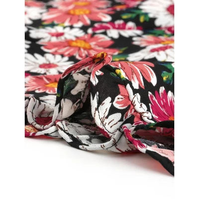 Agnes Orinda Women's Plus Summer Floral Elastic Waist Casual Shorts 5 Agnes Orinda Women's Plus Summer Floral Elastic Waist Casual Shorts - Image 5