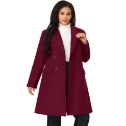 Agnes Orinda Women's Plus Size Winter Peacoat Notched Lapel Double Breasted Long Overcoats -Agnes Sales Store GUEST 4039449f 58d5 49f9 9e28 c7b6746de39f