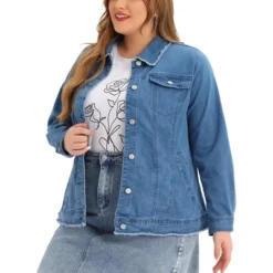 Agnes Orinda Women's Plus Size Denim Chest Pocket Frayed Washed Crop Jean Jackets 19 Agnes Orinda Women's Plus Size Denim Chest Pocket Frayed Washed Crop Jean Jackets -Agnes Sales Store GUEST 44253ede 6558 4d33 a683 8c85c37d8d20