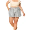 Agnes Orinda Women's Plus Size Boho Holiday Beach Pocket Casual Shorts