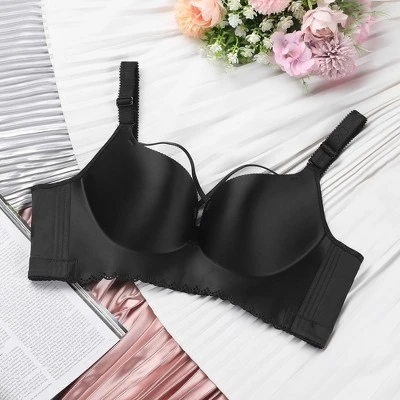 Agnes Orinda Women' S Plus Size Wireless Full Coverage 5 Hooks High Support Adjustable Straps Bralettes 2 Agnes Orinda Women' S Plus Size Wireless Full Coverage 5 Hooks High Support Adjustable Straps Bralettes - Image 2