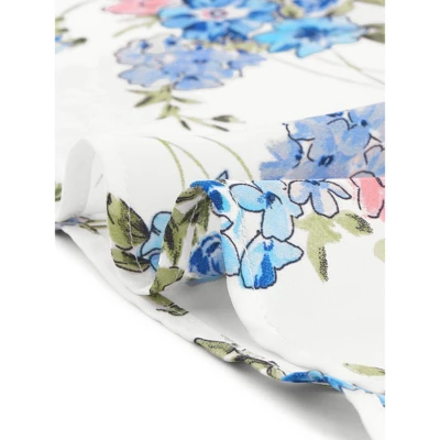 Agnes Orinda Women's Plus Size Layered Sleeve V Neck Floral Print Ruffle Casual Blouses 4 Agnes Orinda Women's Plus Size Layered Sleeve V Neck Floral Print Ruffle Casual Blouses - Image 4