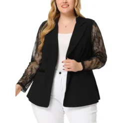 Agnes Orinda Women's Plus Size Work Flat Collar Notch Lapel Lace Front Blazers 15 Agnes Orinda Women's Plus Size Work Flat Collar Notch Lapel Lace Front Blazers -Agnes Sales Store GUEST 4960a412 ede3 43b4 b159 a5f4ae63895d