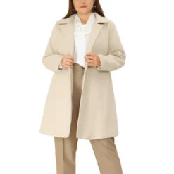Agnes Orinda Women's Plus Size Notched Lapel Single Breasted Winter Long Pea Coat -Agnes Sales Store GUEST 49980fcf 37b4 4cf4 abfa 589fcae97a24