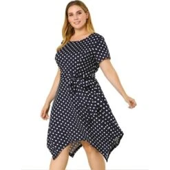 Agnes Orinda Women's Plus Size Polka Dots Wedding Elegant Spring Summer Midi Dresses -Agnes Sales Store GUEST 4b250b58 98fb 4d78 a075 f18cc46a29e3