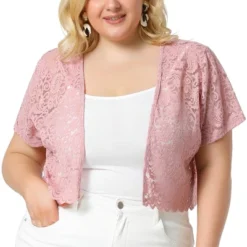 Agnes Orinda Women's Plus Size Lace Allover Spring Off Lightweight Short Sleeve Crop Shrugs 21 Agnes Orinda Women's Plus Size Lace Allover Spring Off Lightweight Short Sleeve Crop Shrugs -Agnes Sales Store GUEST 4cb99713 ce65 483a 93a4 defb1ffd730e