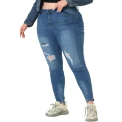 Agnes Orinda Women's Plus Size Mid Rise Stretch Washed Skinny Denim Jeans 18 Agnes Orinda Women's Plus Size Mid Rise Stretch Washed Skinny Denim Jeans -Agnes Sales Store GUEST 4cdf86d3 dd36 4414 9787 8cfe0823761f