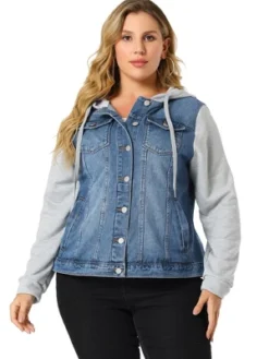 Agnes Orinda Women's Plus Size Denim Hood Drawstring Fall Winter Button Jean Jackets 14 Agnes Orinda Women's Plus Size Denim Hood Drawstring Fall Winter Button Jean Jackets -Agnes Sales Store GUEST 4ef4ba6f f347 48eb 8020 429ce2023a86