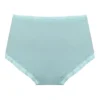 Agnes Orinda Women Plus Mid Waisted Lace Trim Soft Breathable Stretch Briefs Underwear
