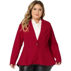 Agnes Orinda Women's Plus Size High-Low Hem Workwear Formal Peplum Blazers -Agnes Sales Store GUEST 51b0404b ae6e 4142 9f8f e92aea7c625c