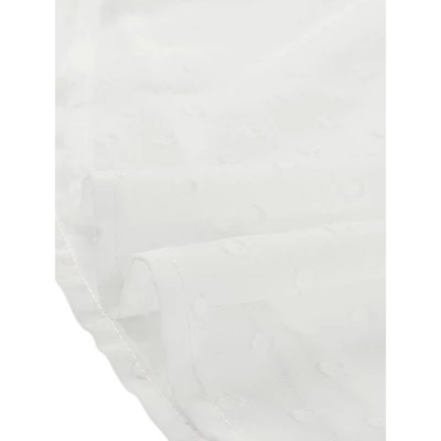 Agnes Orinda Women's Plus Size Swiss Dots V Neck Hollow Sheer Sleeves Blouses 4 Agnes Orinda Women's Plus Size Swiss Dots V Neck Hollow Sheer Sleeves Blouses - Image 4