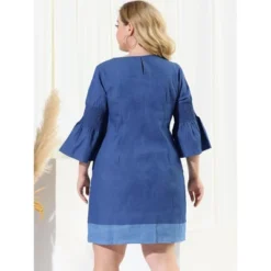 Agnes Orinda Women's Plus Size Puff Sleeve Chambray Shift Dress 10 Agnes Orinda Women's Plus Size Puff Sleeve Chambray Shift Dress -Agnes Sales Store GUEST 52f1549a 2b82 4457 b7b1 c1bd27f17056