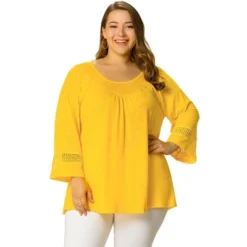 Agnes Orinda Women Plus Size Crochet Panel Raglan Sleeves Ruched Front Tops 27 Agnes Orinda Women Plus Size Crochet Panel Raglan Sleeves Ruched Front Tops -Agnes Sales Store GUEST 56909399 293e 4c97 8d47 105e57e99d56