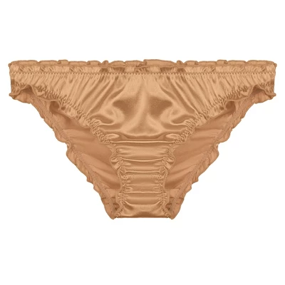 Agnes Orinda Women Plus Mid-Rise Frill Trim Elastic Waist Satin Bikini 8 Agnes Orinda Women Plus Mid-Rise Frill Trim Elastic Waist Satin Bikini - Image 8