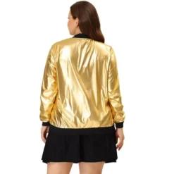 Agnes Orinda Women's Plus Size Bomber Jacket Zip-Up Party Outwear With Pockets -Agnes Sales Store GUEST 583f357d bf6f 493f 980f c210c9a22630