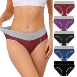 Agnes Orinda Women's 5 Packs High Rise Brief Stretchy Underwear -Agnes Sales Store GUEST 5b74ff52 df3f 4ac3 89a5 b333deacb1d0