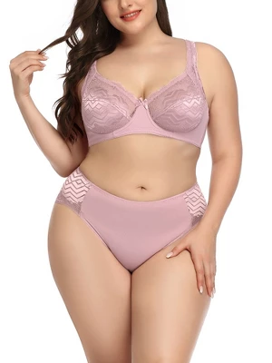 Agnes Orinda Women's Plus Size Underwire Push-Up Lace Trim Adjustable Straps Comfort Bra And Panty Set 8 Agnes Orinda Women's Plus Size Underwire Push-Up Lace Trim Adjustable Straps Comfort Bra And Panty Set - Image 8