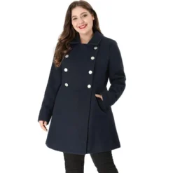 Agnes Orinda Women's Plus Size Winter Fashion Outerwear Double Breasted Warm Overcoats -Agnes Sales Store GUEST 5f0abab8 9905 491e a814 dabbf8e38338
