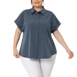 Agnes Orinda Women's Plus Size Chambray Work Roll Sleeves Buttons Down Shirts 15 Agnes Orinda Women's Plus Size Chambray Work Roll Sleeves Buttons Down Shirts -Agnes Sales Store GUEST 6070a9cf f28c 47a0 a316 69c94f6d9e0b