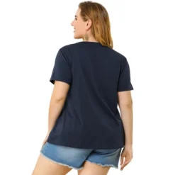 Agnes Orinda Women's Plus Size Top V Neck Floral Print Peplum Summer T Shirt -Agnes Sales Store GUEST 6113d775 1522 403e a643 eb2cc80f4d20