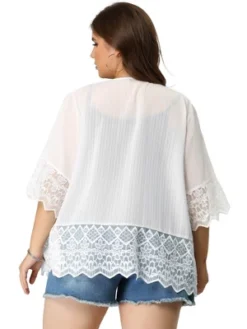 Agnes Orinda Women's Plus Size Cover-Up Lace Panel Texture Printed Boho Cardigans -Agnes Sales Store GUEST 62d3ac36 eefa 4399 aefd c13736f78111