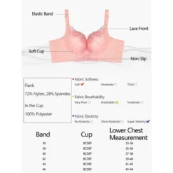 Agnes Orinda Women Plus Full Coverage Wirefree 6-Hook Lace Trim Adjustable Straps Comfort Bra -Agnes Sales Store GUEST 63638b3e bb5f 4c67 a024 fb9d763ddb6d