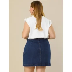 Agnes Orinda Women's Plus Size Denim Button Side Pocket Casual Jean A-Line Mini Skirt 12 Agnes Orinda Women's Plus Size Denim Button Side Pocket Casual Jean A-Line Mini Skirt -Agnes Sales Store GUEST 63ec9f15 513d 4450 b7ed f2a0f399ca3c
