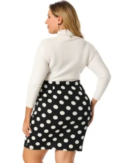 Agnes Orinda Women's Plus Size Polka Dots Elastic Waist Bodycon Skirts 11 Agnes Orinda Women's Plus Size Polka Dots Elastic Waist Bodycon Skirts -Agnes Sales Store GUEST 64287983 950a 482f 8040 32f47fa29c2a