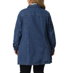 Agnes Orinda Women's Plus Size Buttons Long Sleeve Jean Jackets -Agnes Sales Store GUEST 64321fe2 5ef8 46c8 bb72 9159cbd4f6bd