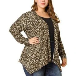 Agnes Orinda Women's Plus Size Print Asymmetric Open Front Fashion Cardigan -Agnes Sales Store GUEST 64f5f6de ff45 4081 98f4 a5288e36bd08
