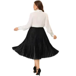 Agnes Orinda Women's Plus Size Velvet Pleated Elastic Waist Party Metallic Pleated Swing Midi A Line Skirts 9 Agnes Orinda Women's Plus Size Velvet Pleated Elastic Waist Party Metallic Pleated Swing Midi A Line Skirts -Agnes Sales Store GUEST 656affef a2bd 4624 9361 f926aec8b490