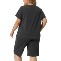 Agnes Orinda Women's Plus Size Short Sleeve V Neck Elastic Waist Pajamas Set 2 Pcs 7 Agnes Orinda Women's Plus Size Short Sleeve V Neck Elastic Waist Pajamas Set 2 Pcs -Agnes Sales Store GUEST 669c5766 20e7 434f 92f0 63280e09cb61