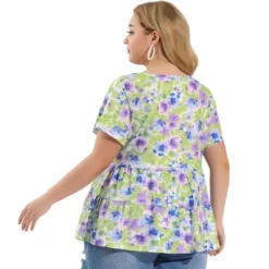 Agnes Orinda Women's Plus Size Tops Tiered Round Neck Short Sleeve Floral Blouses 9 Agnes Orinda Women's Plus Size Tops Tiered Round Neck Short Sleeve Floral Blouses -Agnes Sales Store GUEST 66a02fdf 67be 415f 81e2 72db64c4130c