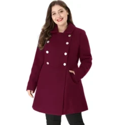 Agnes Orinda Women's Plus Size Winter Fashion Outerwear Double Breasted Warm Overcoats -Agnes Sales Store GUEST 68179b4a 5ac6 4a35 b816 2c872d174df7