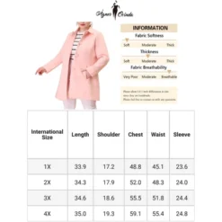 Agnes Orinda Women's Plus Size Rundown Collar Full Lined Side Pocket Single Breasted Overcoats -Agnes Sales Store GUEST 685a881b b3e3 4b44 b7da 5e347e3c6d9e