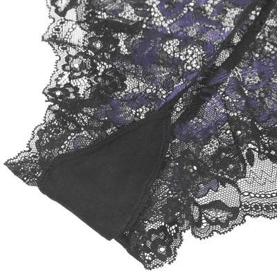 Agnes Orinda Women's Underwire Floral Lace Mesh Push-Up 2-Hook Lace Trim Bra And Panty Set 3 Agnes Orinda Women's Underwire Floral Lace Mesh Push-Up 2-Hook Lace Trim Bra And Panty Set - Image 3