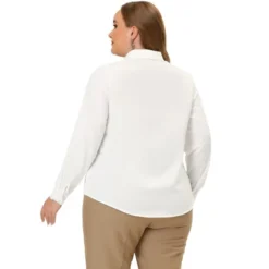 Agnes Orinda Women's Plus Size Elegant Tie Chiffon Formal Office Shirts -Agnes Sales Store GUEST 693a9055 eefe 4e82 ad60 fa35f4d8ba77