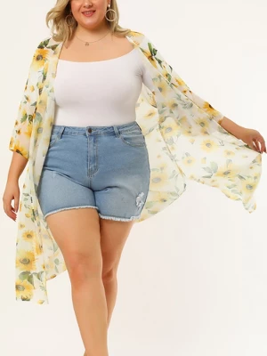 Agnes Orinda Women's Plus Size Floral Long Sleeve Holiday Cardigans 1 Agnes Orinda Women's Plus Size Floral Long Sleeve Holiday Cardigans