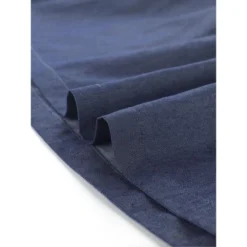 Agnes Orinda Women's Plus Size Babydoll Half Placket Elastic Back Button Chambray Dresses -Agnes Sales Store GUEST 6b23b692 ad37 4c78 9327 ffbbfbdf4864