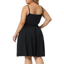 Agnes Orinda Women's Plus Size V Neck Spaghetti Strap Adjustable Lace Panel Nightgown -Agnes Sales Store GUEST 6c1bb019 22cc 4995 a869 eea86c64bf5f