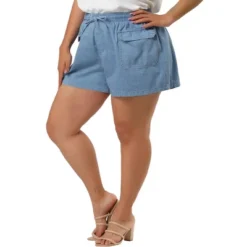 Agnes Orinda Women's Plus Size Drawstring Elastic Waist Pockets Denim Shorts 13 Agnes Orinda Women's Plus Size Drawstring Elastic Waist Pockets Denim Shorts -Agnes Sales Store GUEST 6c69ee95 5be2 480c 8b28 69b2cc667df5