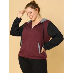 Agnes Orinda Women's Plus Size Casual Hood Color Block Zip Up Hoodie Jacket With Pocket 8 Agnes Orinda Women's Plus Size Casual Hood Color Block Zip Up Hoodie Jacket With Pocket -Agnes Sales Store GUEST 6e17e1b9 cd86 4d72 af17 dc9ecb553b46